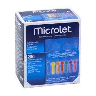 Microlet Lanzetten farbig 200 ST PZN 06691206