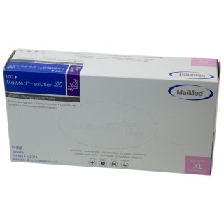 MaiMed solution100 Untersuchungshandschuhe Nitril Puderfrei blue violet XL 100 ST PZN 11302767