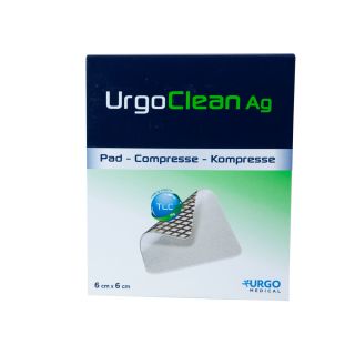 UrgoClean Ag Kompresse steril 6x6cm 10 ST PZN 11370007