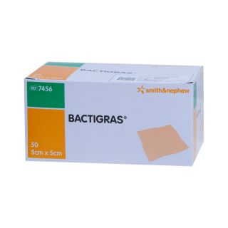 Bactigras antiseptische Paraffingaze steril 5x5cm 50 ST PZN 08407362