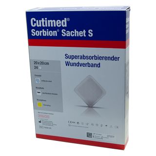 Cutimed Sorbion Sachet S superabsorbierender Wundverband 20x20cm 24 ST PZN 11361468