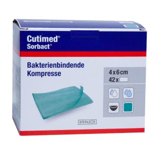 Cutimed Sorbact Kompresse 4x6cm 42 ST PZN 07348031