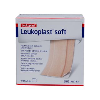 Leukoplast Soft Pflaster Rolle 8cmx5m 1 ST PZN 013838414