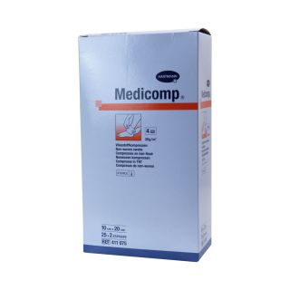 Medicomp Vliesstoffkompresse steril 10x20cm 4-lg 25x2 ST PZN 16585468