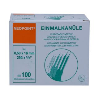 Neopoint Einmalkanüle steril 25Gx5/8 0,5x16mm 100 ST PZN 00362861