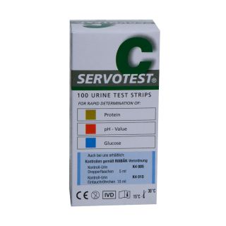 Servotest C Urinteststreifen PH Glucose 100 ST PZN 03344852