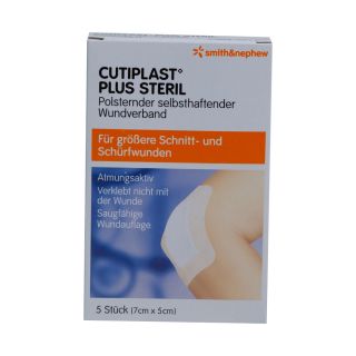 Cutiplast Plus Steril Wundverband 5x7cm 5 ST PZN 09732638