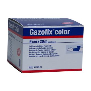 Gazofix color kohäsive Fixierbinde blau 20mx6cm 1 ST PZN 11587600