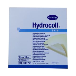 Hydrocoll thin Wundverband 10x10cm 10 ST PZN 07547670