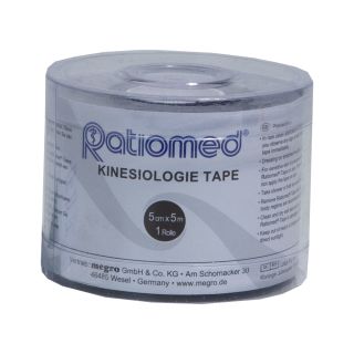 Ratiomed Kinesiologie-Tape schwarz 5mx5cm 1 ST PZN 09646778