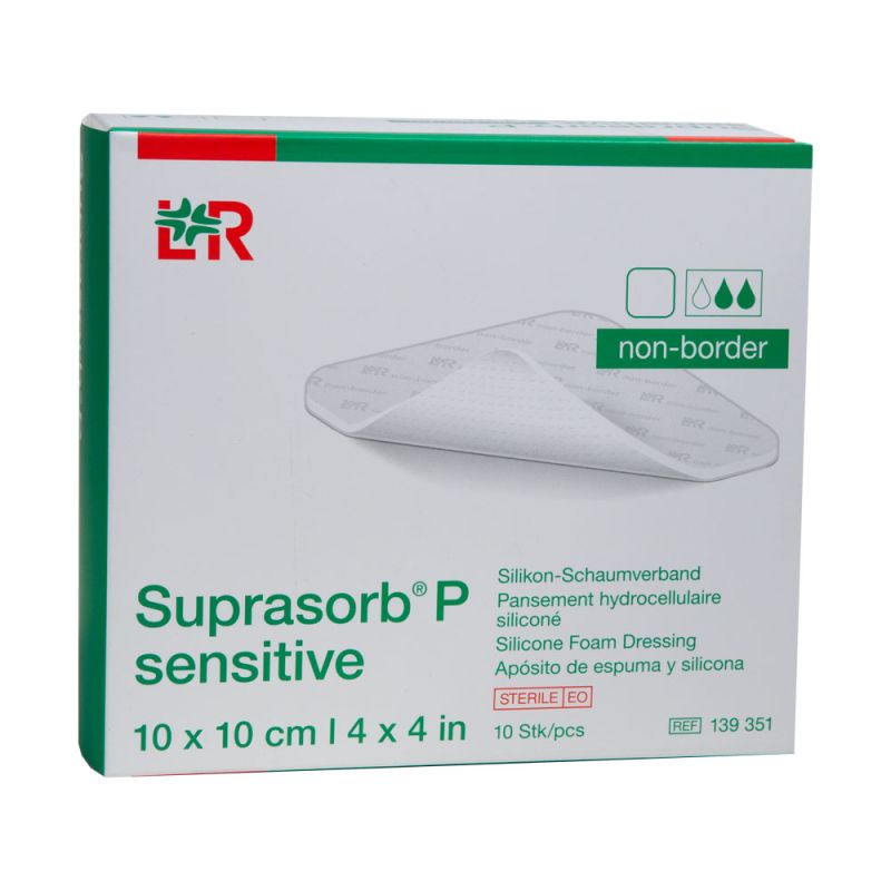 Suprasorb P sensitive PU-Schaumverband non-border 10x10cm 10 ST PZN 1