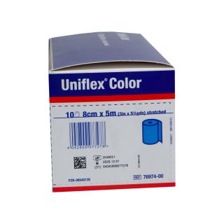 Uniflex Color Universalbinde blau lose 8cmx5m 10 ST PZN 08540138