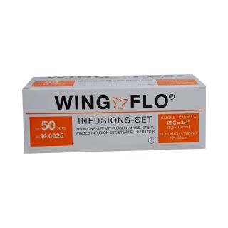 Infusionsbesteck Wingflo Flügelkanülen steril orange 25G...