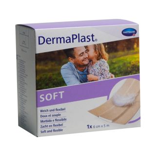 DermaPlast Soft Pflaster 6cm x 5m 1 ST PZN 16600067