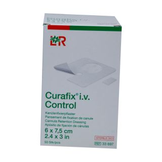 Curafix i.v. Control Kanülenfixierpflaster 6x7.5cm 50 ST PZN 14212378 (MHD 30.09.2024)