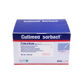 Cutimed Sorbact Saugkompresse 7x9cm 42 ST PZN 07343281