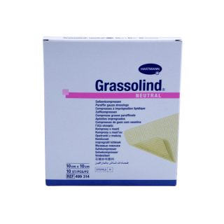 Grassolind neutral Salbenkompressen steril 10x10cm 10 ST PZN 03245630