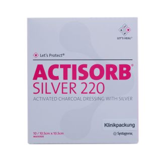 Actisorb 220 Silver Wundauflage steril 10,5x10,5cm 10 ST...
