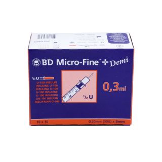 BD MicroFine+ U 100 Insulinspritzen 0,3x8mm 100 ST PZN 04144150