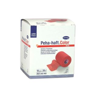 Peha-haft Color Fixierbinde rot latexfrei 10cmx20m 1 ST PZN 08886517