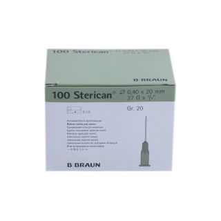 Sterican Kanülen Luer-Lok grau 0,40x20mm Gr.20 100 ST PZN 02050864
