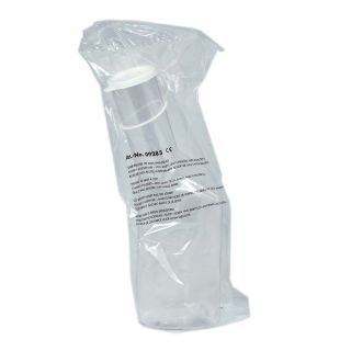 Urinflasche Plastik rund milchig, mit Deckel 1 ST