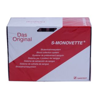 S-Monovette EDTA 9ml rot mit Etikett 50 ST