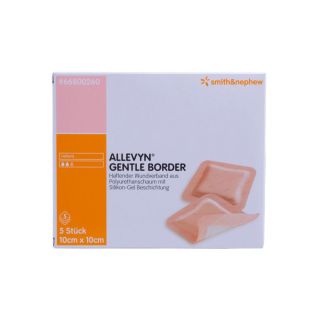 Allevyn Gentle Border Verband 10x10cm 5 ST PZN 06087456