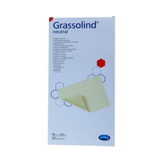 Grassolind neutral Salbenkompressen steril 10x20cm 30 ST PZN 03245676