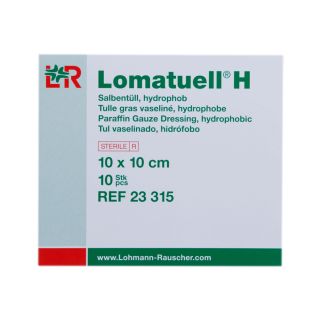 Lomatuell H Salbentüll hydrophob steril 10x10cm 10 ST PZN...