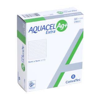 Aquacel Ag+ Extra Wundauflage 5x5cm 10 ST PZN 10203856