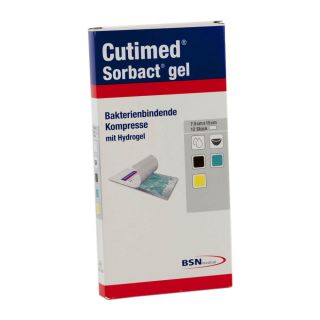 Cutimed Sorbact Gel Kompressen 7,5x15cm 12 ST PZN 07353440