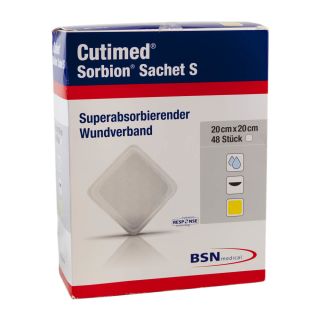 Cutimed Sorbion Sachet S superabsorbierender Wundverband 20x20cm 48 ST PZN 11361474